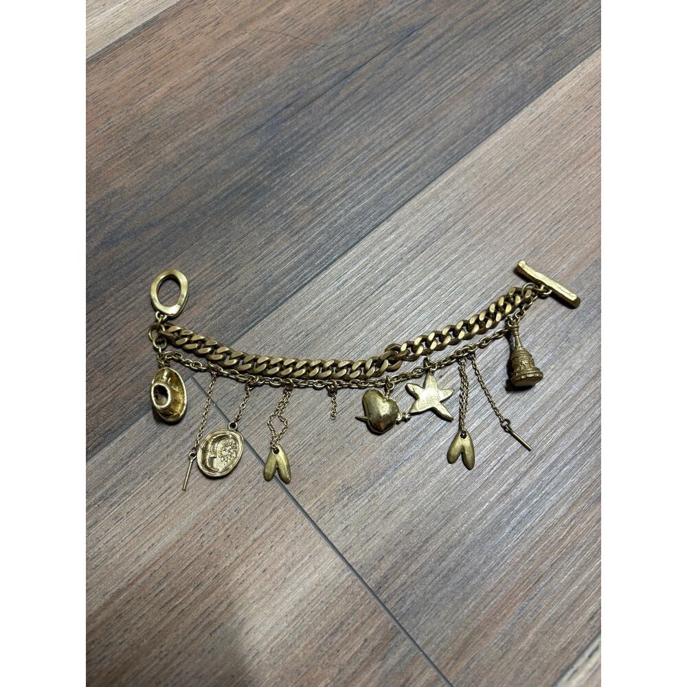 Alemais Gold Tesori Charm Bracelet Chunky Chain Nano Plated Brass - Picture 2 of 10